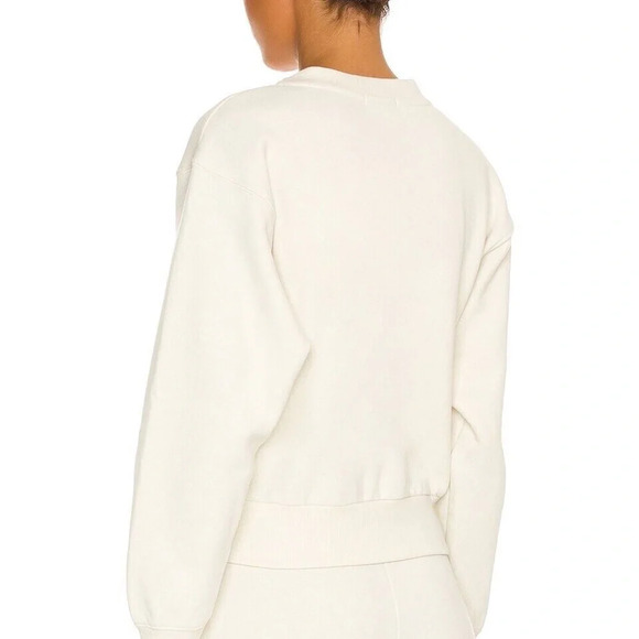 Beyond Yoga WFH Fleece Cropped Crew Women's Size Small in Vintage White - Picture 9 of 10